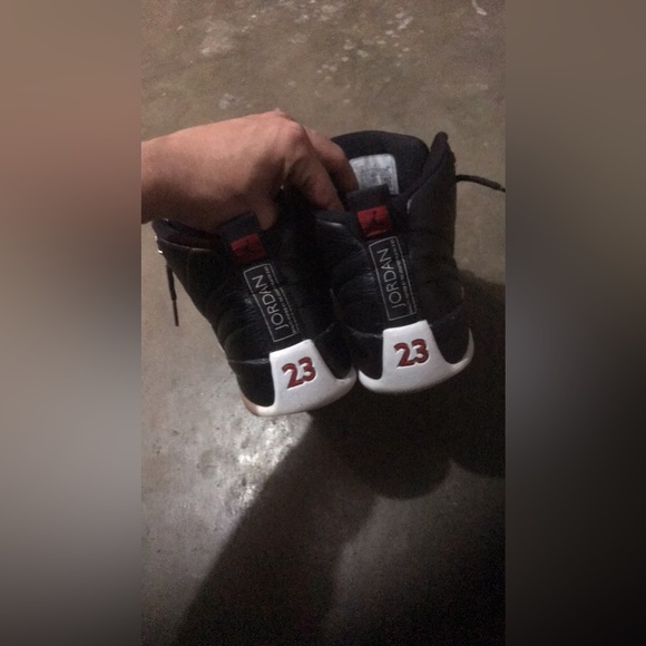 Playoff 12s size 9.5 and worn 1x all white Air Force 1 size 10 - Picture 2 of 7